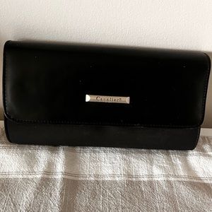 Black clutch bag
